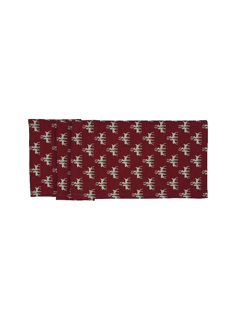 SANDER | Weihnachts Tischläufer 40x150cm MONTAGNE Red  | rot