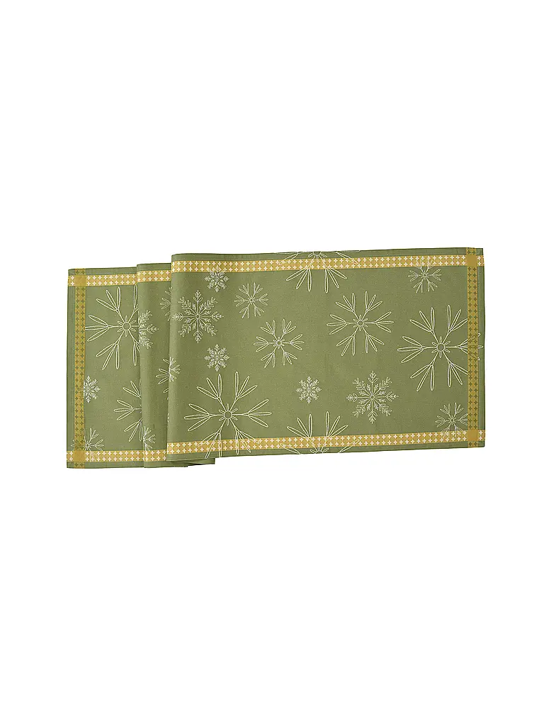 SANDER | Weihnachts Tischläufer 47x150cm Olive Red | olive