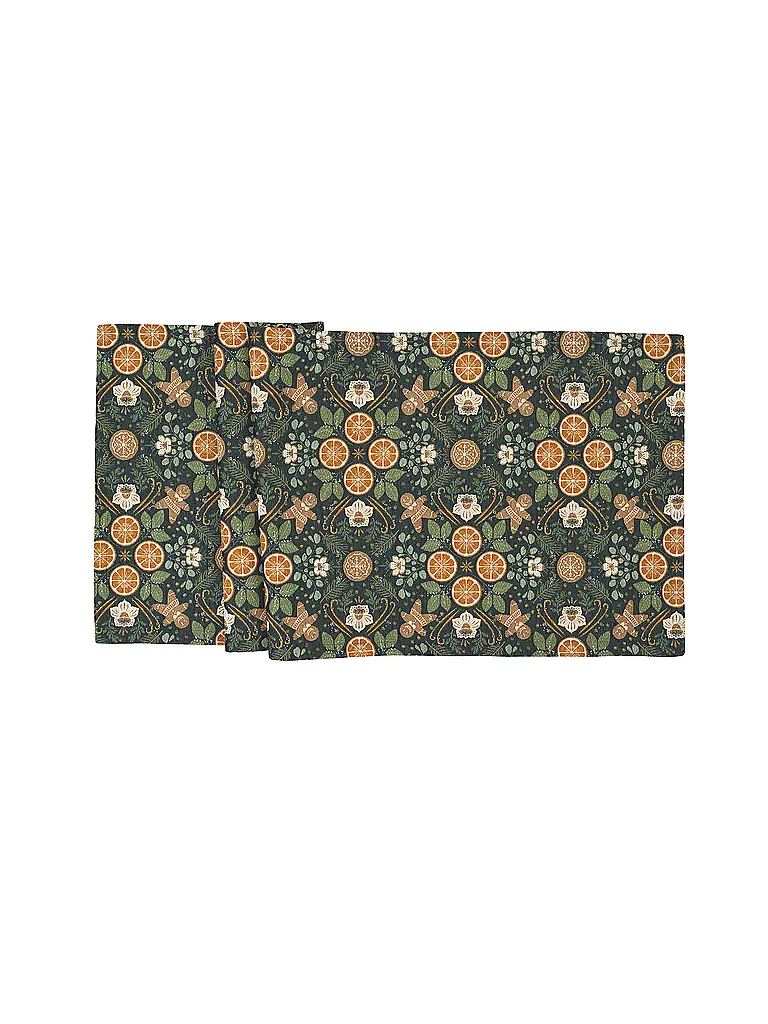 SANDER | Weihnachts Tischläufer 50x140cm CHESTER Green | dunkelgrün