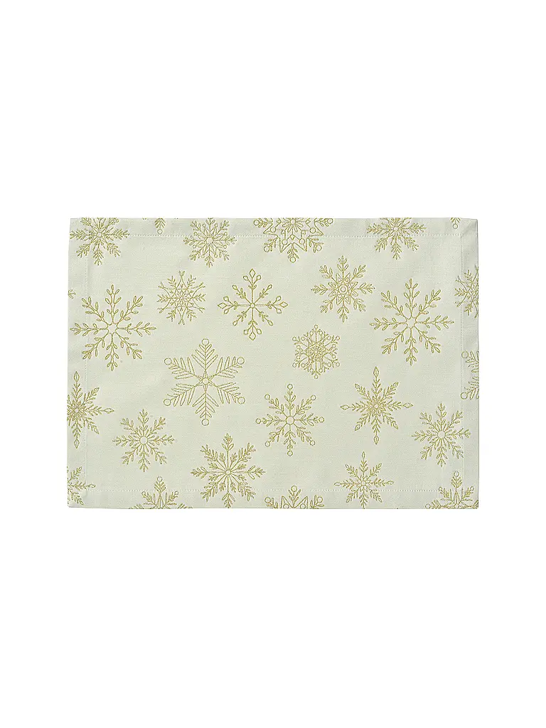 SANDER | Weihnachts Tischset 35x50cm CRISTALLO LUCE Ecru/Gold | creme