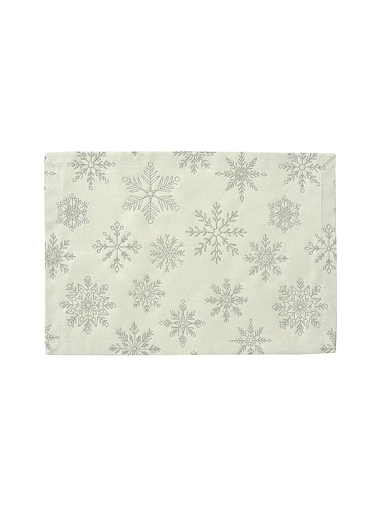 SANDER | Weihnachts Tischset 35x50cm CRISTALLO LUCE Ecru/Silver | creme