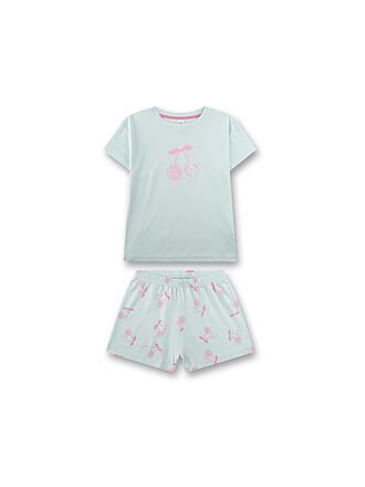 SANETTA | Mädchen Pyjama Set T-Shirt und Shorts skylight