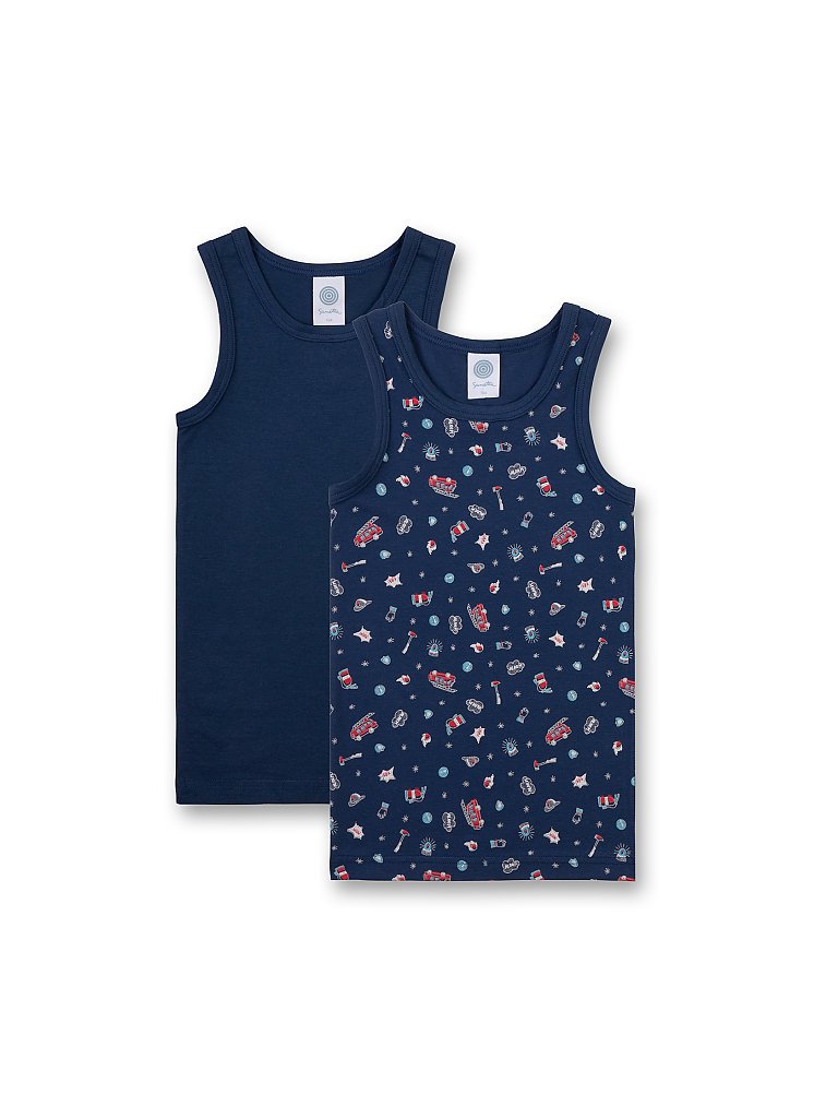 SANETTA Jungen-Tanktop 2-er Pkg. Pirat blau | 92