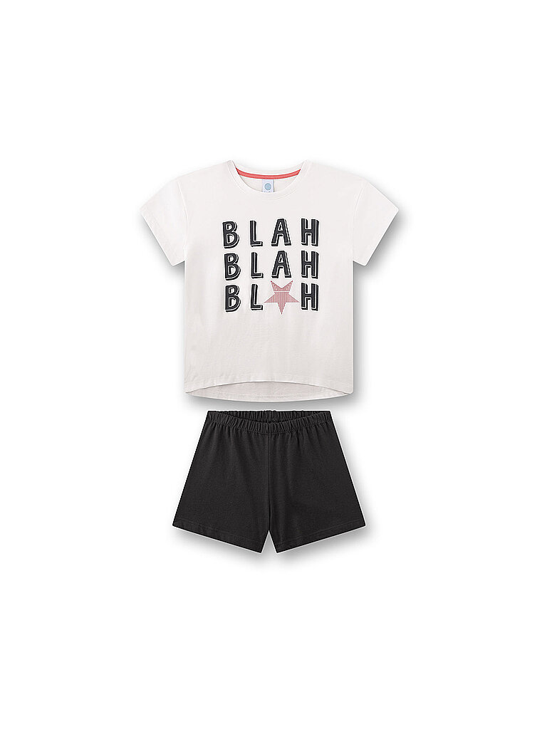 SANETTA Mädchen Pyjama 2-teilig T-Shirt und Shorts creme | 140
