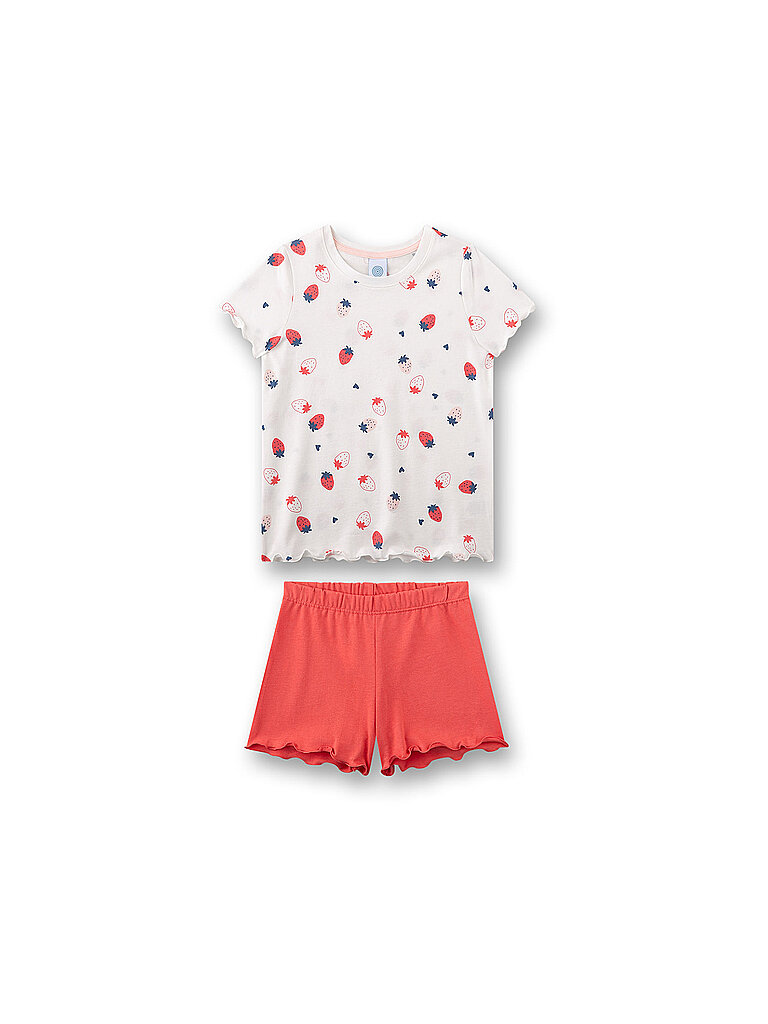 SANETTA Mädchen Pyjama 2-teilig T-Shirt und Shorts creme | 92