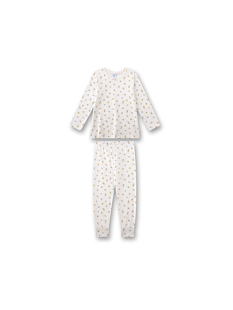 SANETTA Mädchen Pyjama 2-teilig Langarmshirt und Hose creme | 104