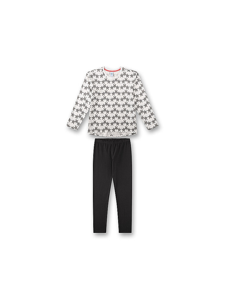 SANETTA Mädchen Pyjama 2-teilig Langarmshirt und Hose creme | 140