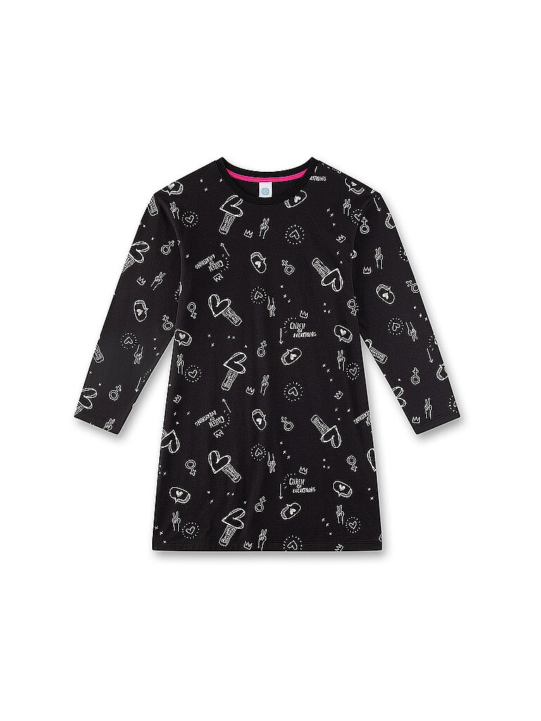 SANETTA Mädchen Nachthemd - Sleepshirt schwarz | 140