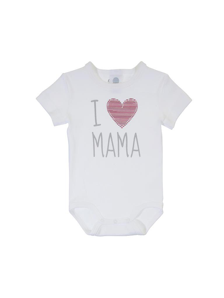 SANETTA | Baby Body "I love Mama" | weiss