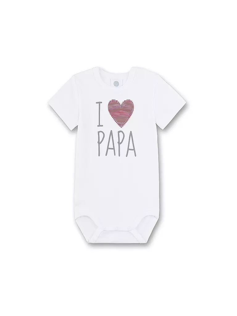 SANETTA | Baby Body "I love Papa" | weiss