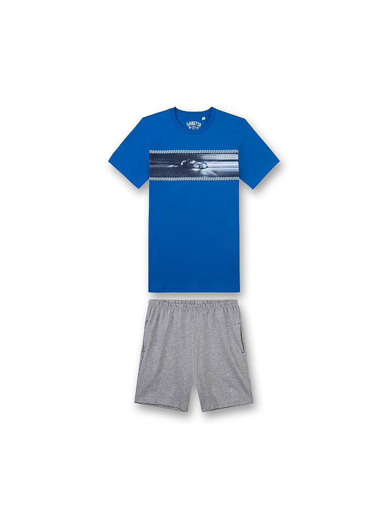 SANETTA | Jungen-Pyjama "Race" | blau