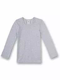 SANETTA | Kinder Langarmshirt Casual Cotton Weiss | Grau