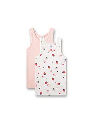 SANETTA | Mädchen Top - Unterhemd 2er Pkg. white pebb | Creme