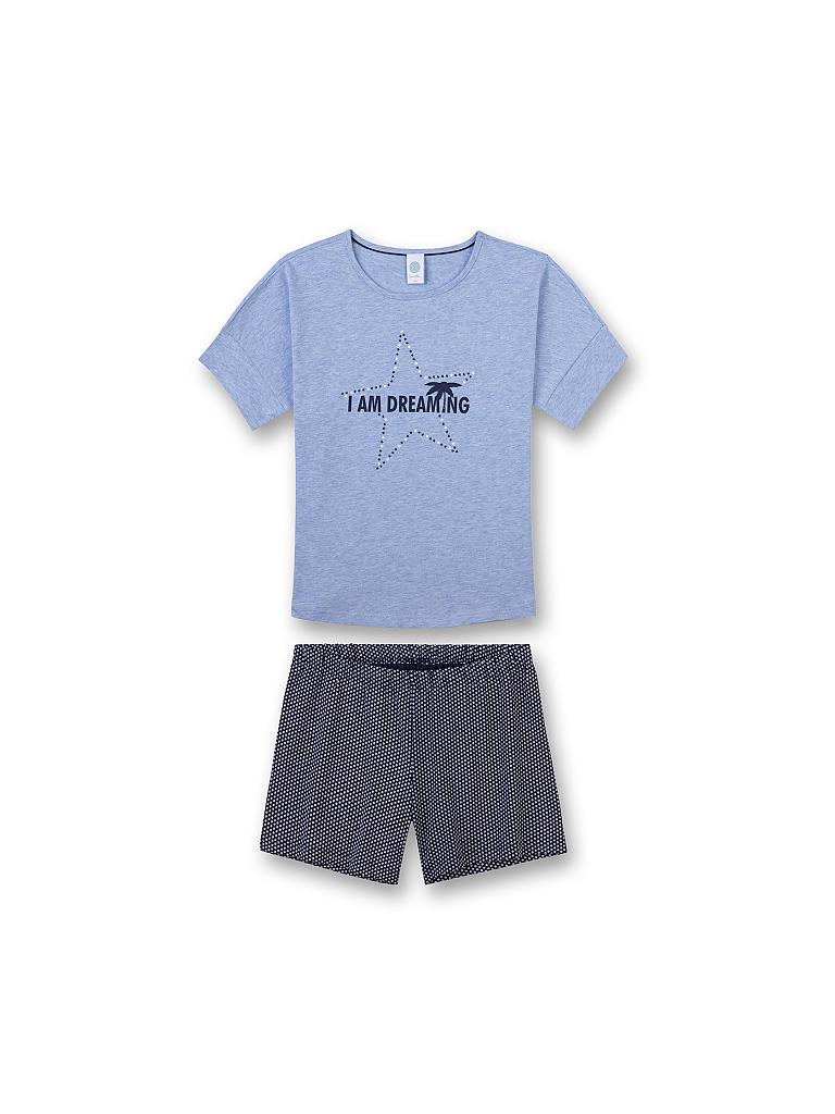 SANETTA | Mädchen-Pyjama "Summer Nights" | blau