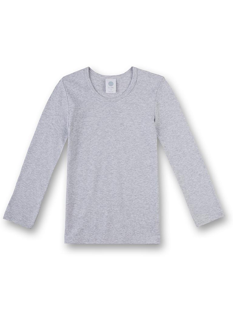 SANETTA | Mädchen-Unterhemd langarm "Casusal Cotton" | grau