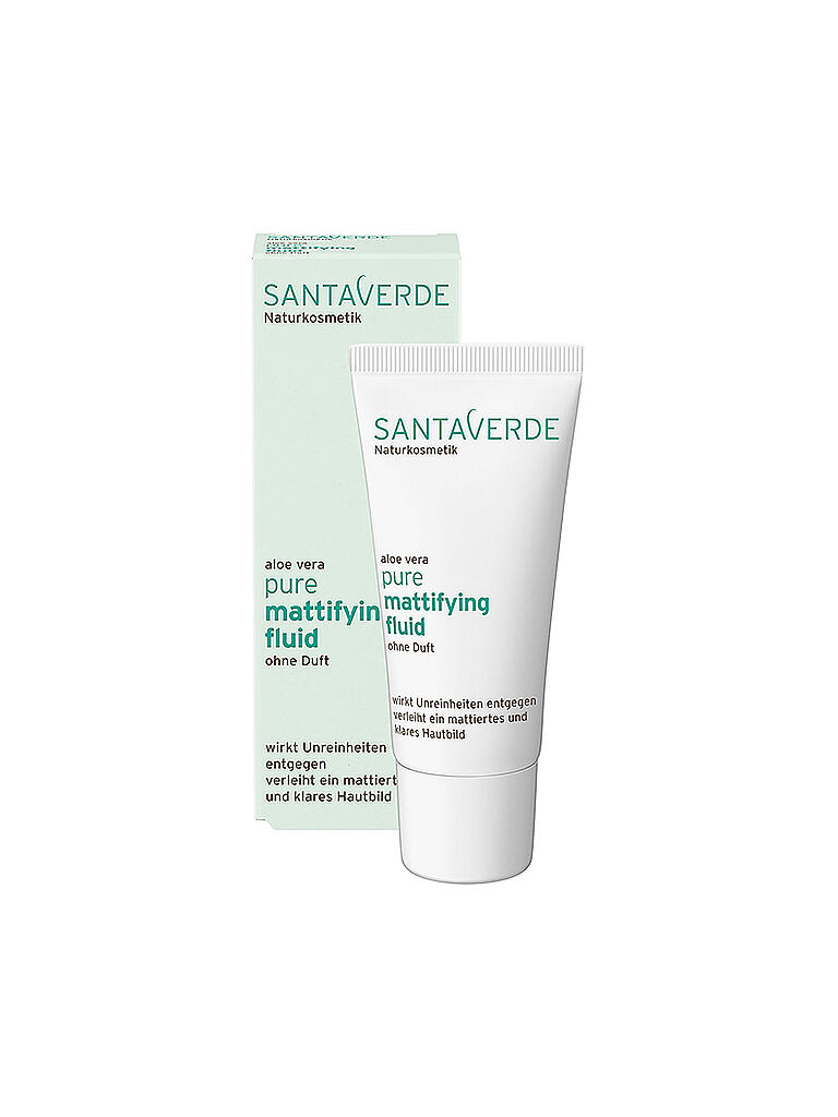 SANTAVERDE | Gesichtscreme - Pure mattifying fluid ohne Duft 30ml | keine Farbe