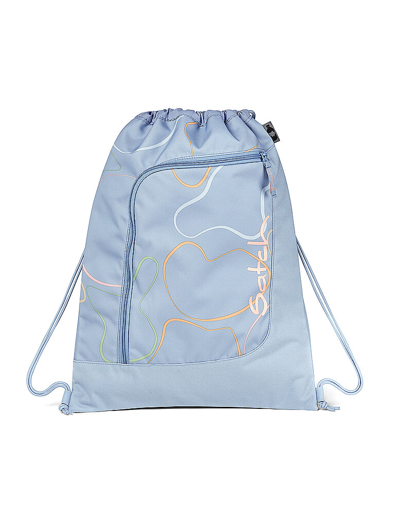 Turnbeutel 44 cm light blue rose orange