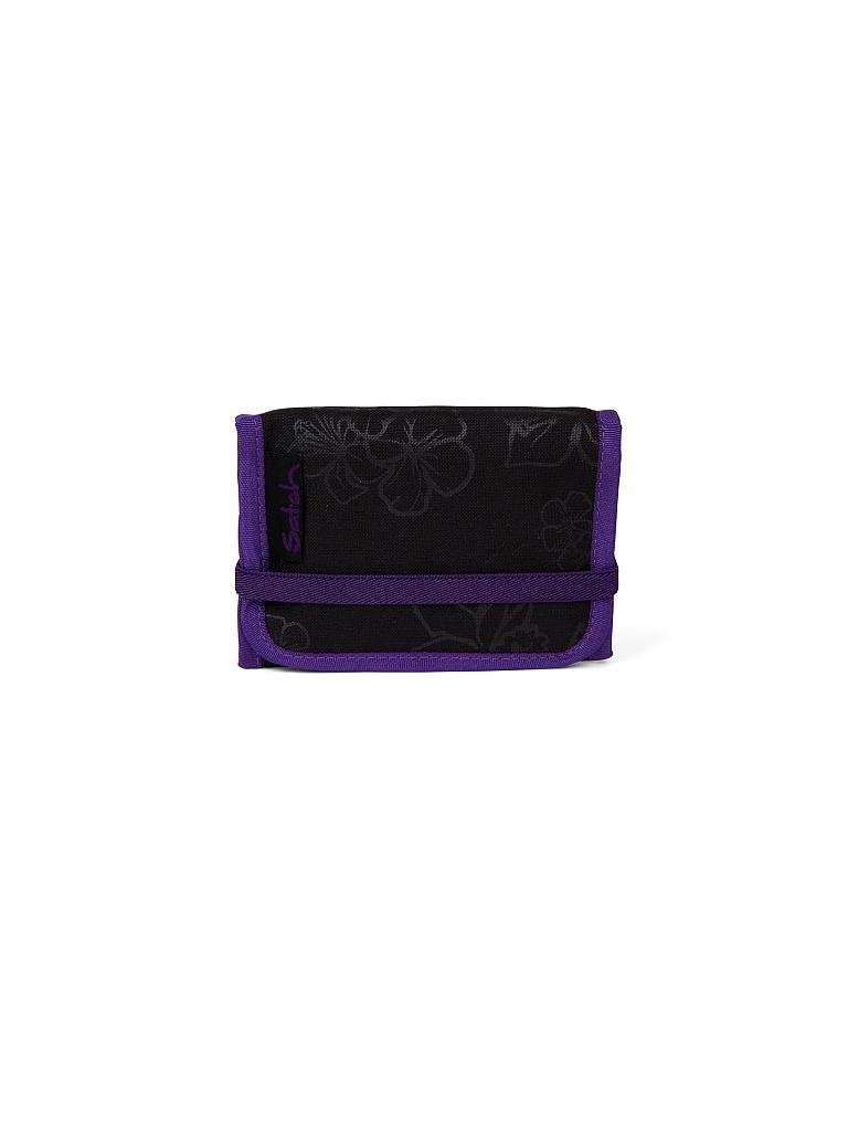 SATCH | Geldbörse "Purple Hibiscus" | schwarz