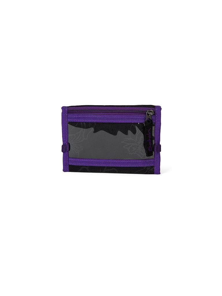 SATCH | Geldbörse "Purple Hibiscus" | schwarz