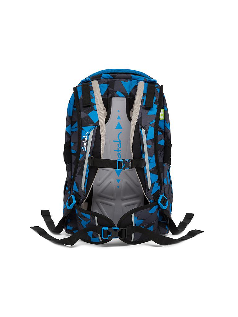 SATCH | Schul-Rucksack "Sleek-Blue Triangle" | transparent