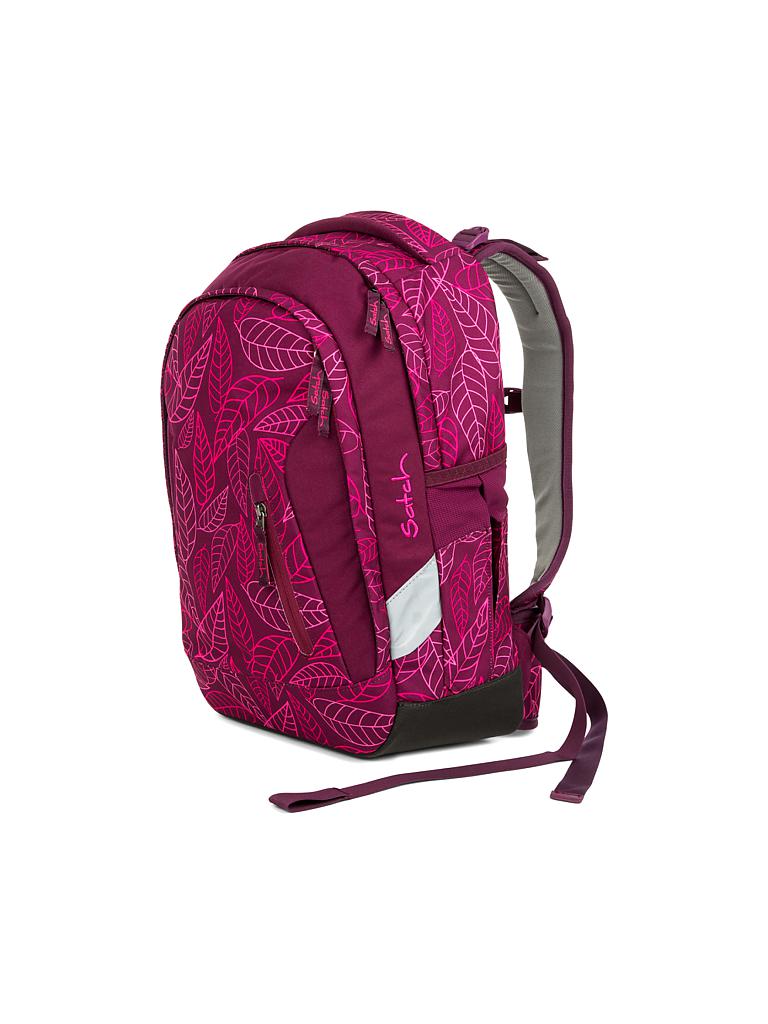 SATCH | Schulrucksack "Sleek - Purple Leaves" | keine Farbe