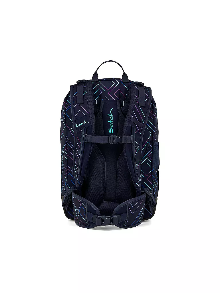 SATCH | Schulrucksack Air Purple Laser | schwarz