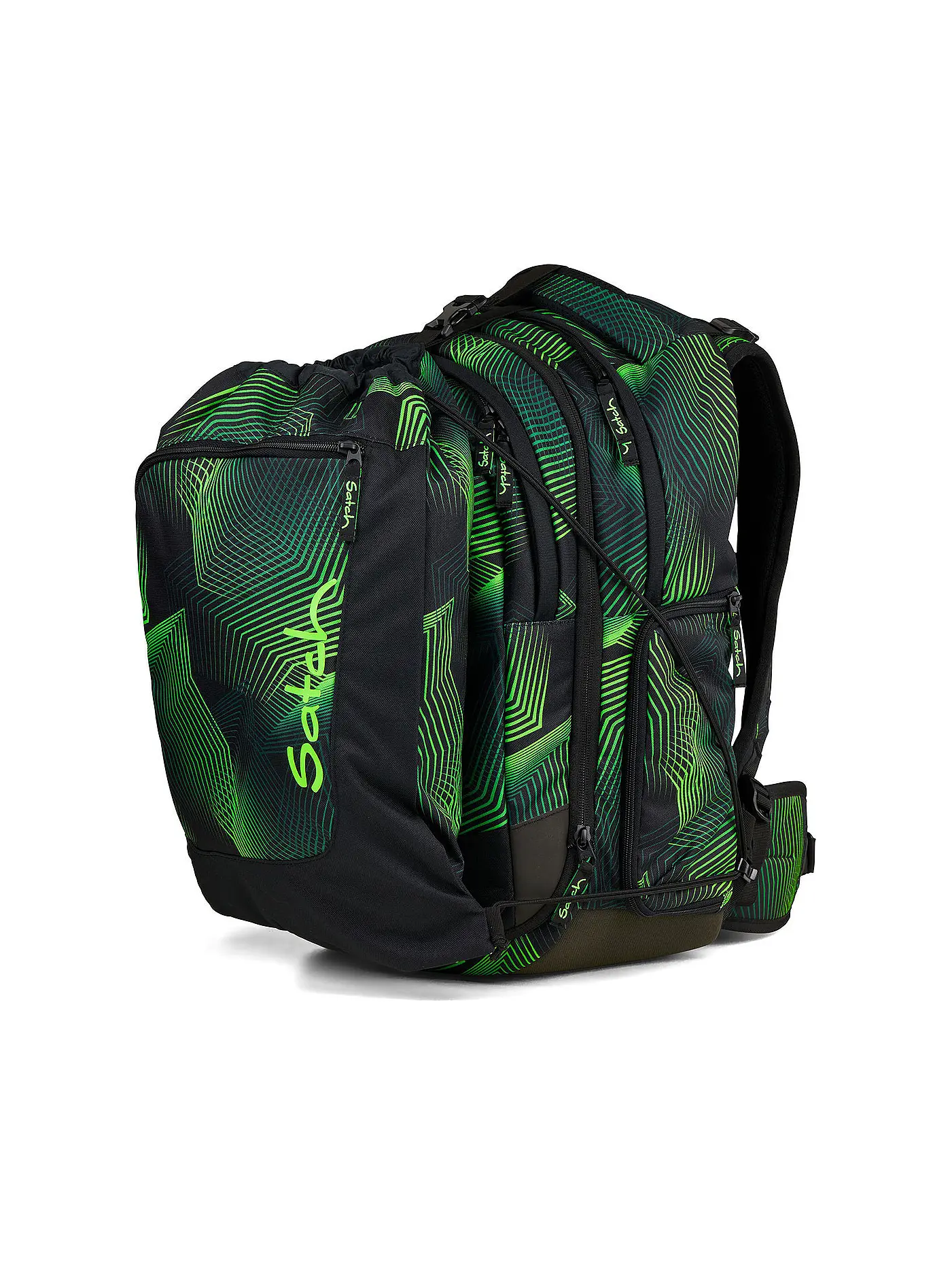 SATCH | Schulrucksack Match Seismic Green | schwarz