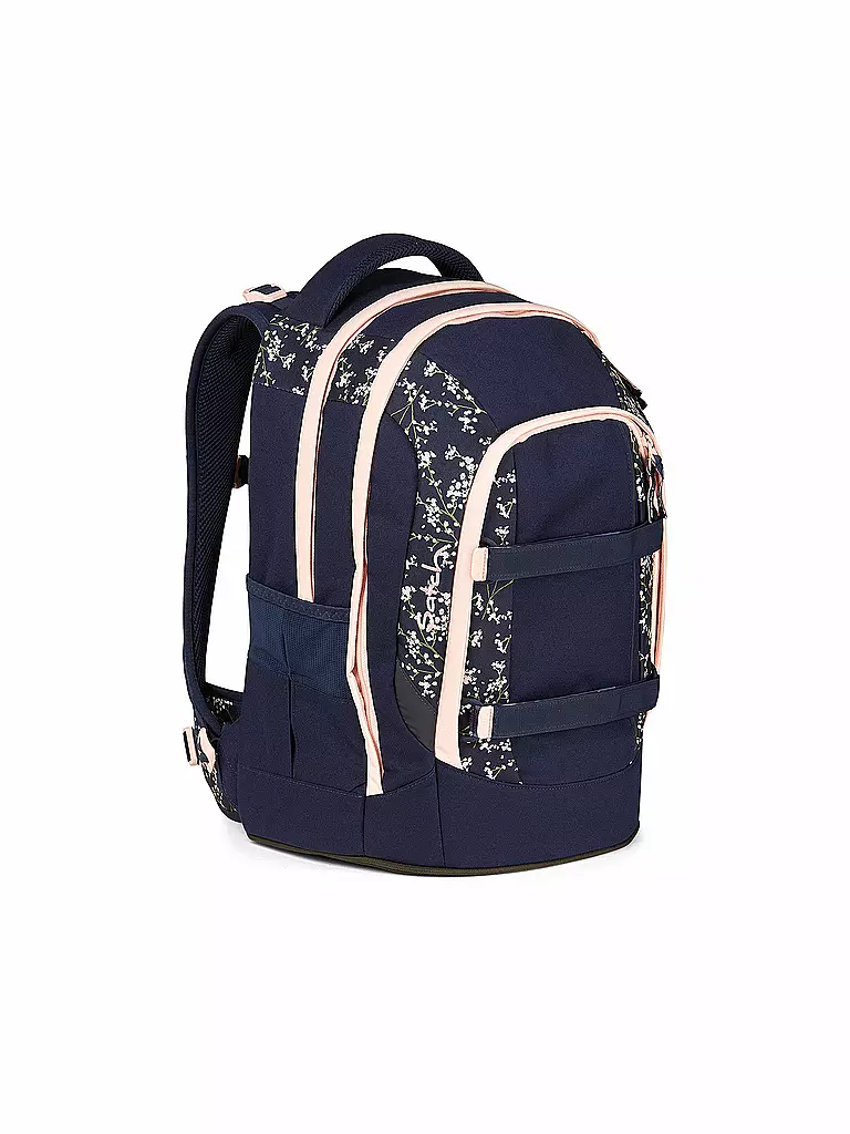 SATCH | Schulrucksack Pack - Blommy Breeze | dunkelblau