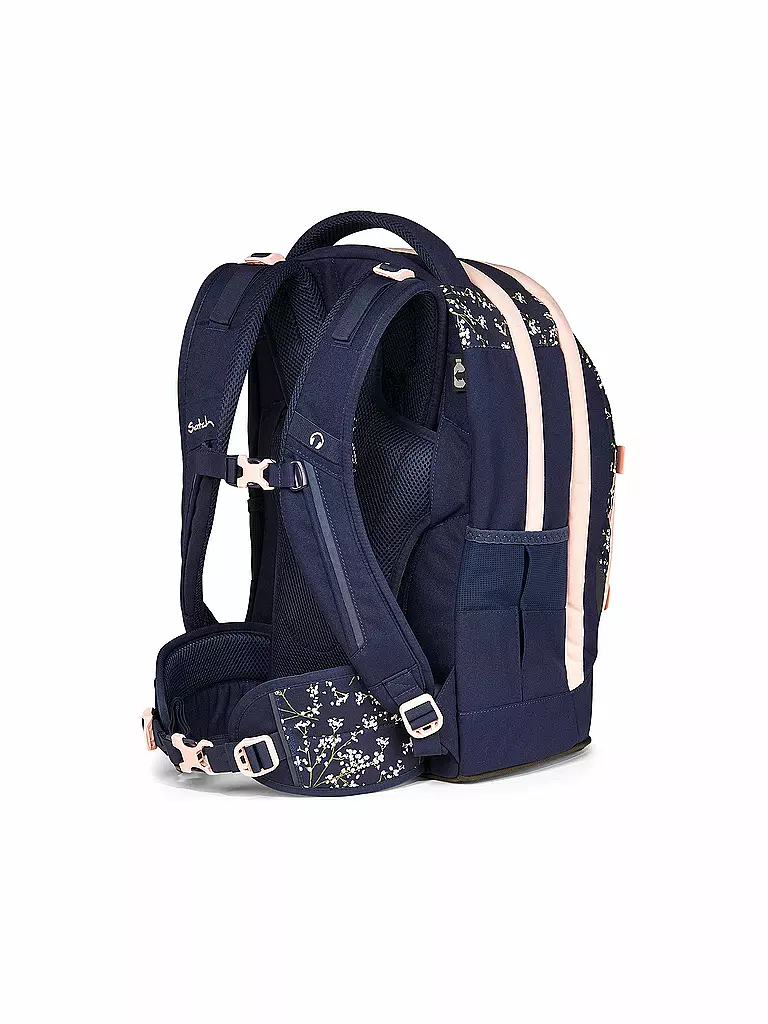 SATCH | Schulrucksack Pack - Blommy Breeze | dunkelblau