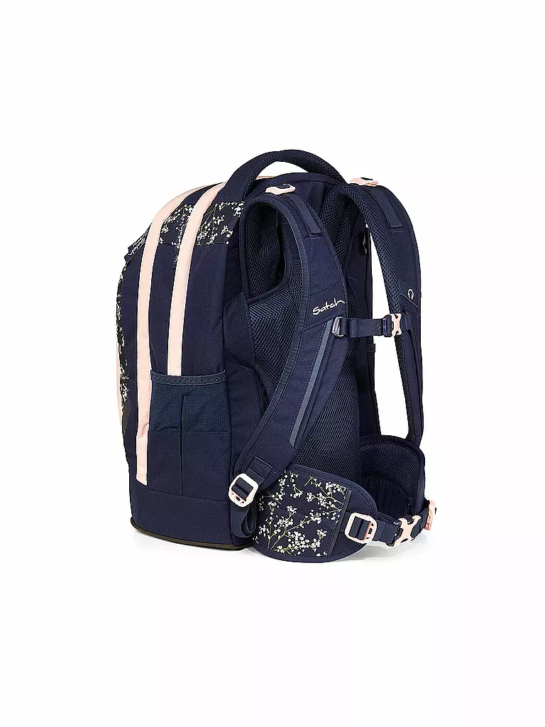 SATCH | Schulrucksack Pack - Blommy Breeze | dunkelblau