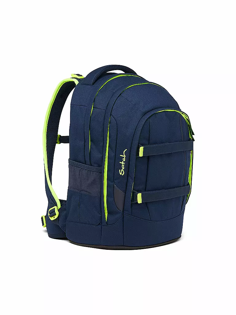 SATCH | Schulrucksack Pack - Toxic Yellow | dunkelblau