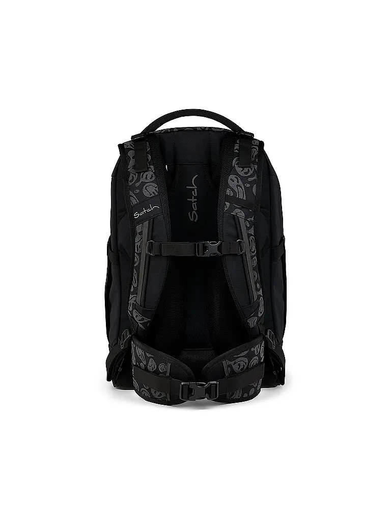SATCH | Schulrucksack Pack Set Blurry Faces | Schwarz