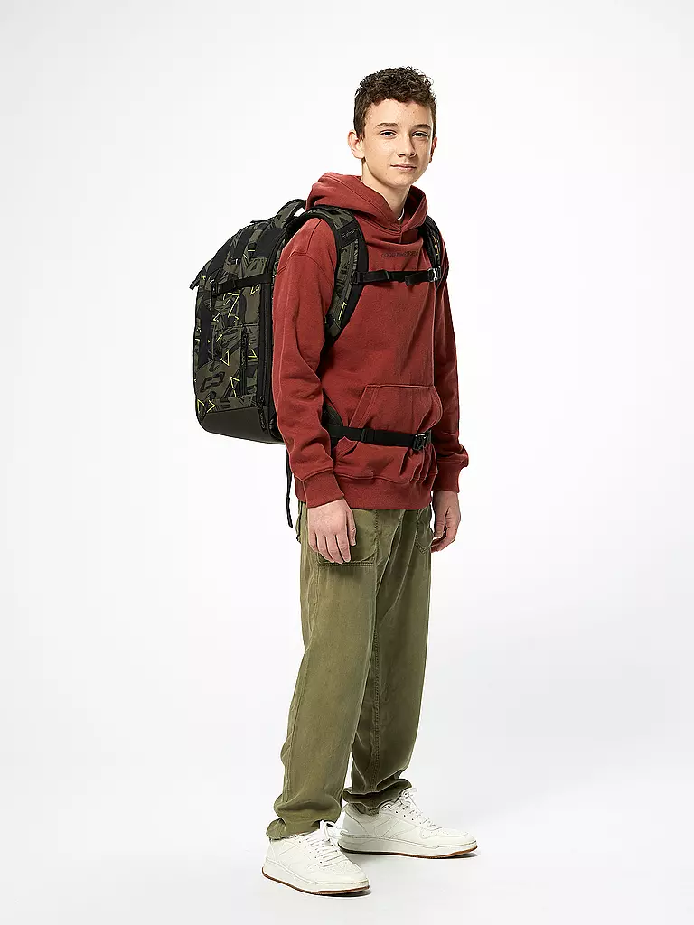 SATCH | Schulrucksack Satch Match Geo Storm | olive