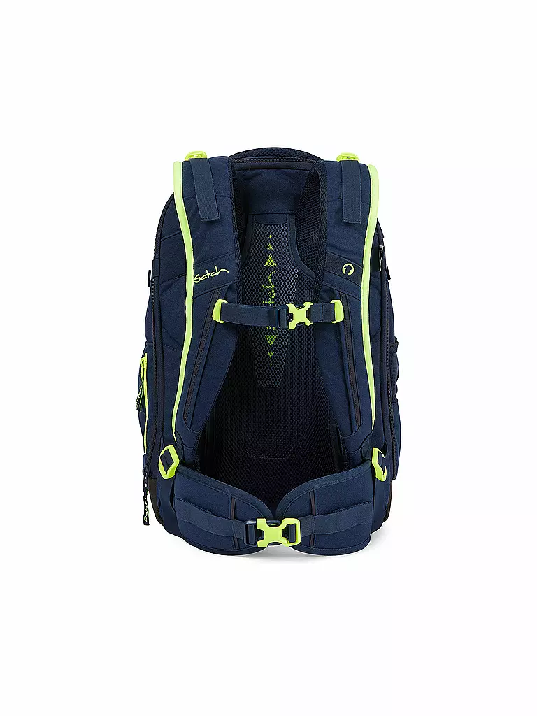 SATCH | Schulrucksack Satch Match Toxic Yellow | dunkelblau