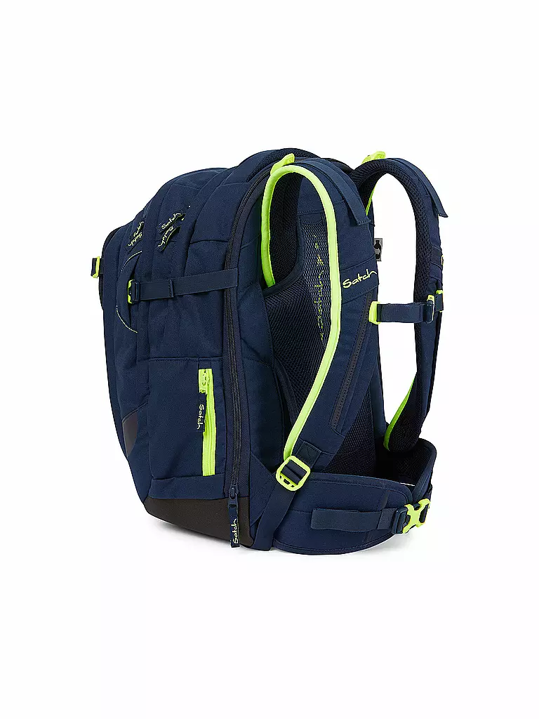 SATCH | Schulrucksack Satch Match Toxic Yellow | dunkelblau