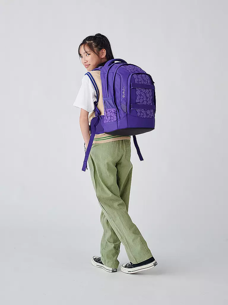 SATCH | Schulrucksack Satch Pack Bright Faces | schwarz