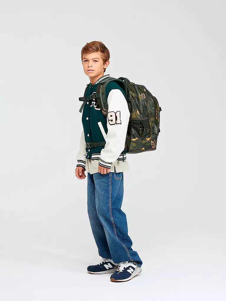 SATCH | Schulrucksack Satch Pack Jurassic Jungle | schwarz