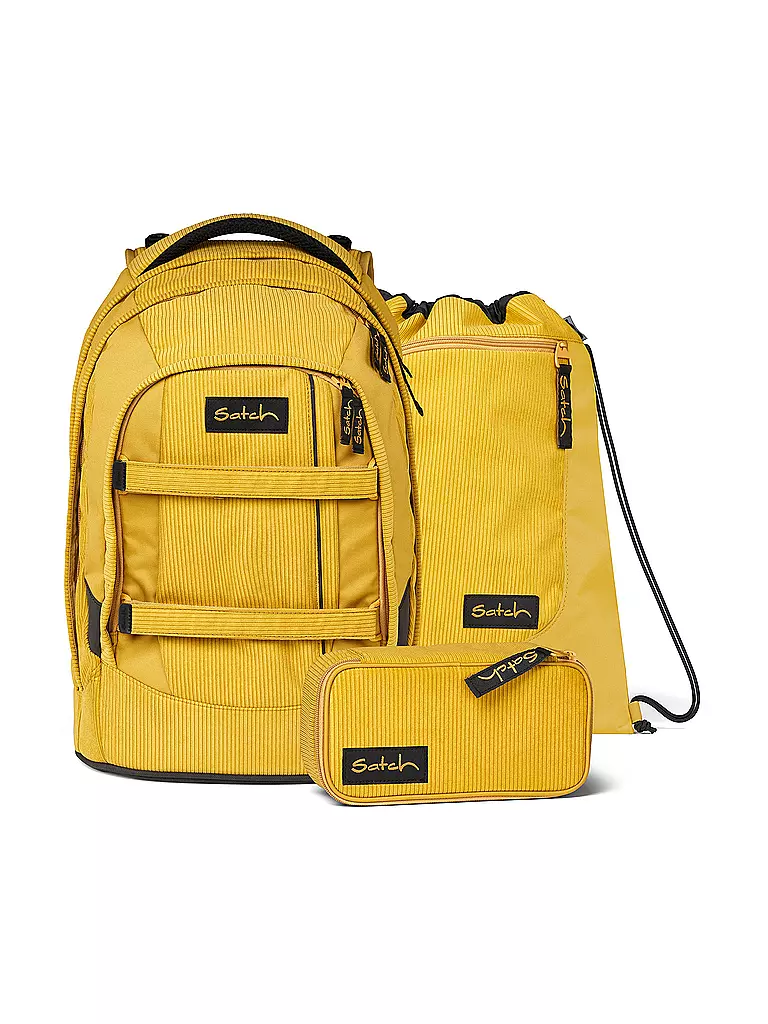 SATCH | Schulrucksack Set 3tlg Pack - Retro Honey  | gelb