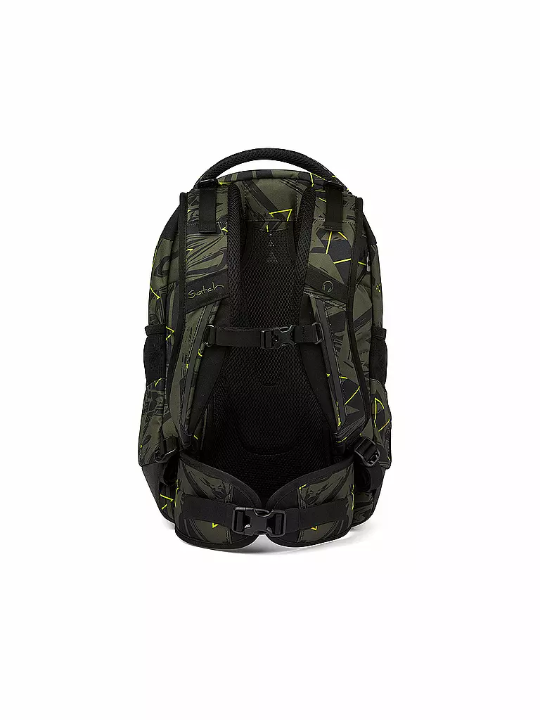 SATCH | Schulrucksack Sleek - Geo Storm | olive