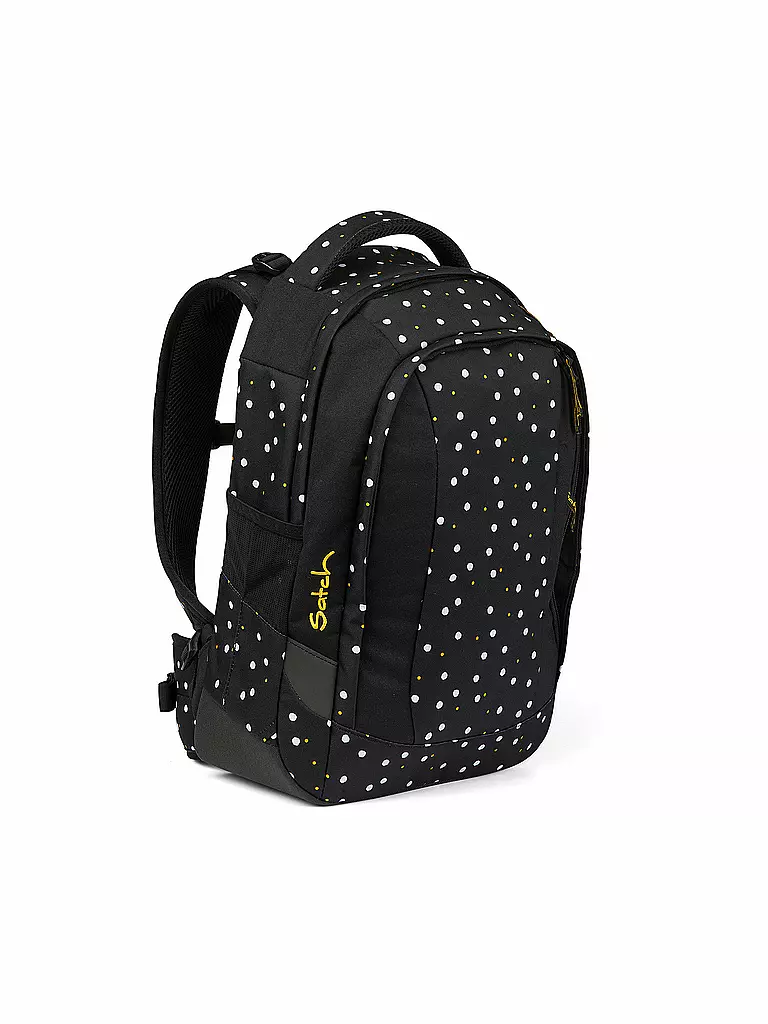 SATCH | Schulrucksack Sleek - Lazy Daisy | schwarz