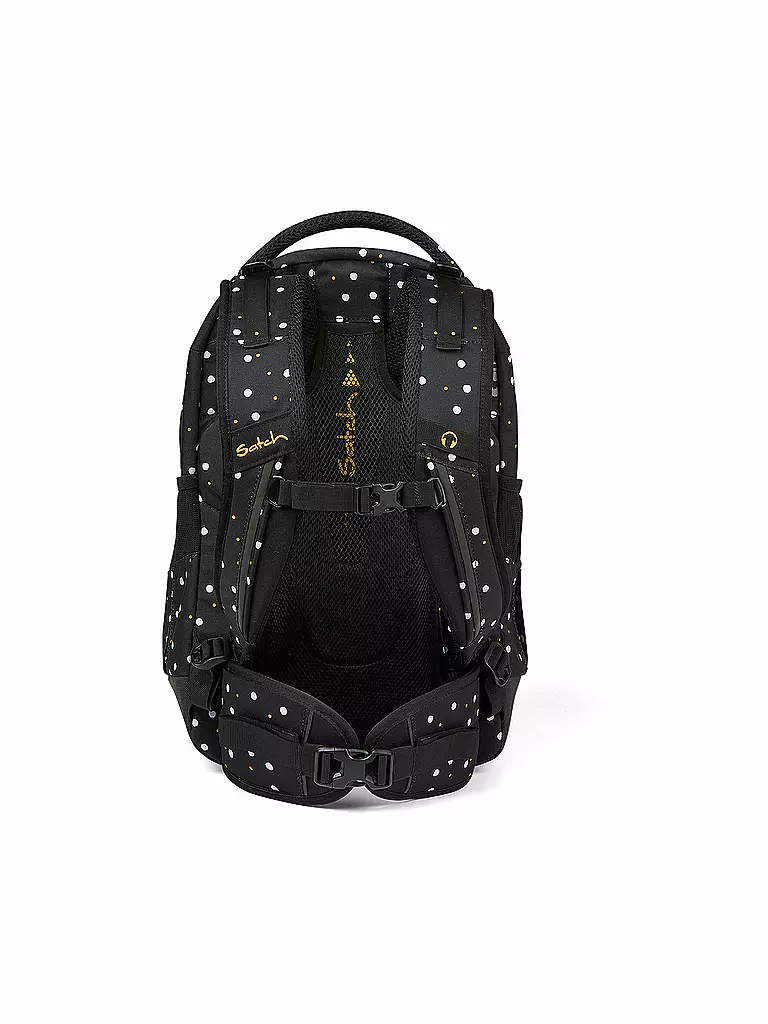 SATCH | Schulrucksack Sleek - Lazy Daisy | schwarz