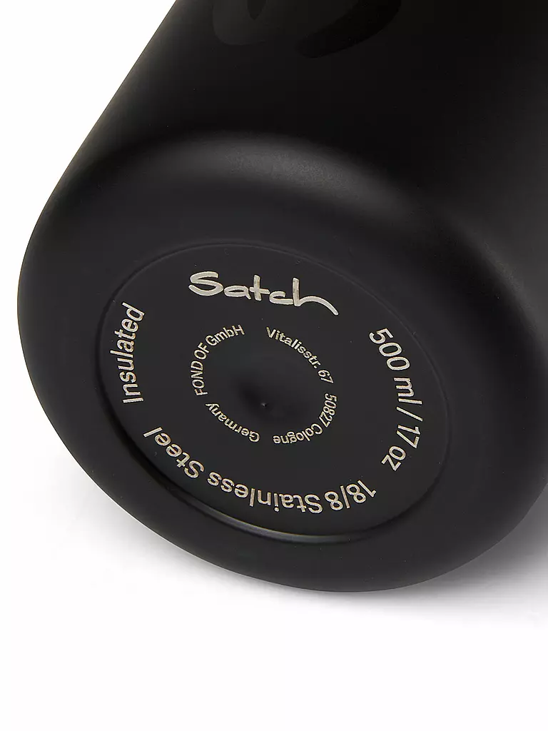 SATCH | Trinkflasche 0,5l Edelstahl Black | beere