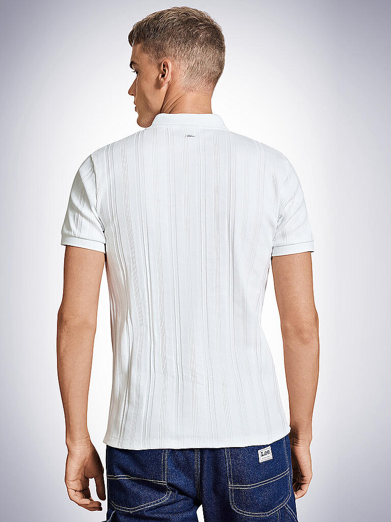 SCHIESSER REVIVAL | Pyjamaoberteil - Poloshirt " Felix " | weiß