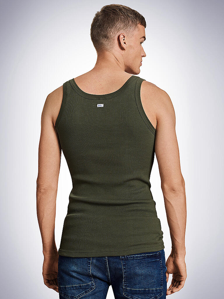 SCHIESSER REVIVAL | Tank Top " Friedrich " | olive