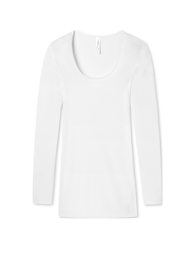 SCHIESSER Shirt langarm Feinripp rundhals Spenzer weiß - Luxury 46 female