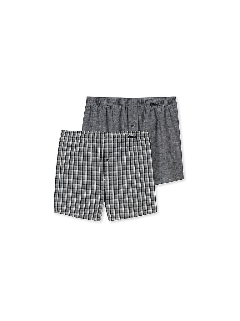 SCHIESSER Boxershorts 2er Pkg schwarz  grau | S