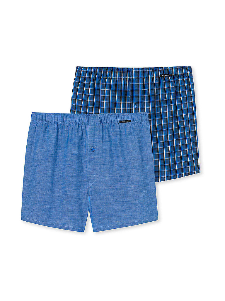 SCHIESSER Boxershorts  2er Pkg royal  blau | S