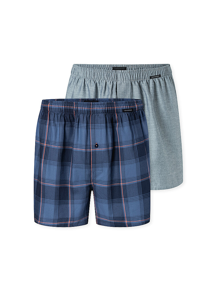 SCHIESSER Boxershorts 2er Pkg sortiert 10 blau | S