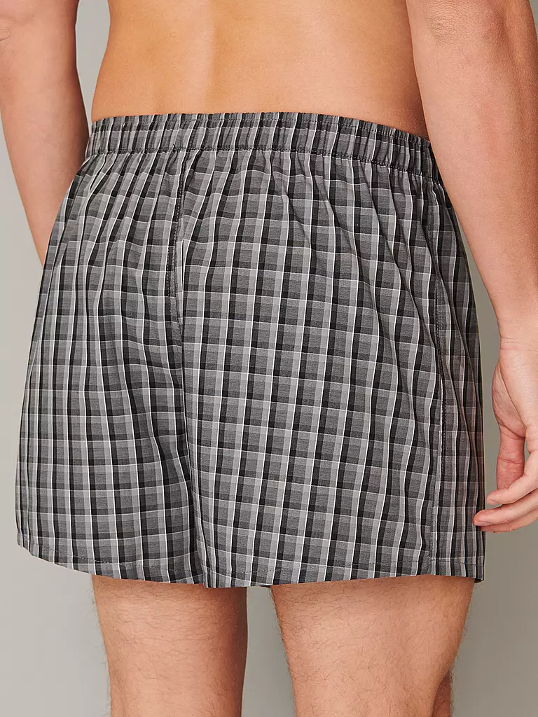 SCHIESSER | Boxershorts  2er Pkg anthrazit | schwarz