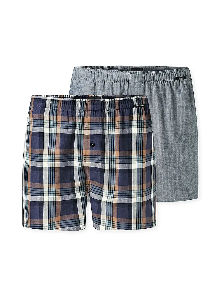 SCHIESSER | Boxershorts 2er Pkg. sortiert 4 | blau